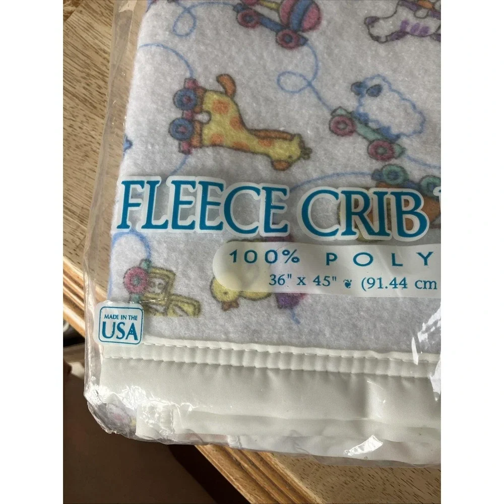 Owen fleece crib blanket 100% polyester blue and pink Toys 36